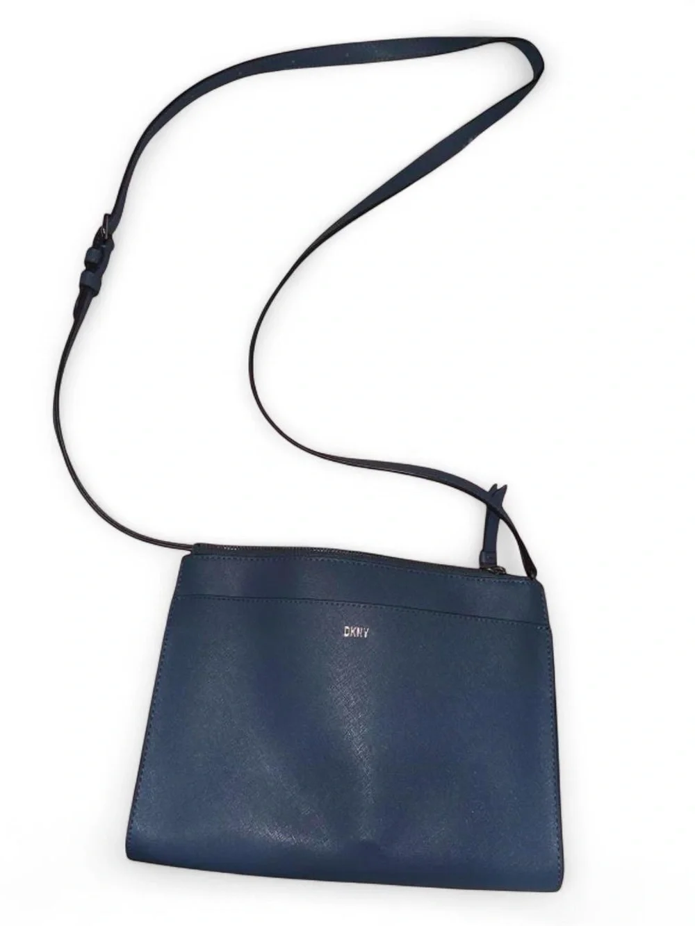DKNY Navy Blue Leather Crossbody Bag